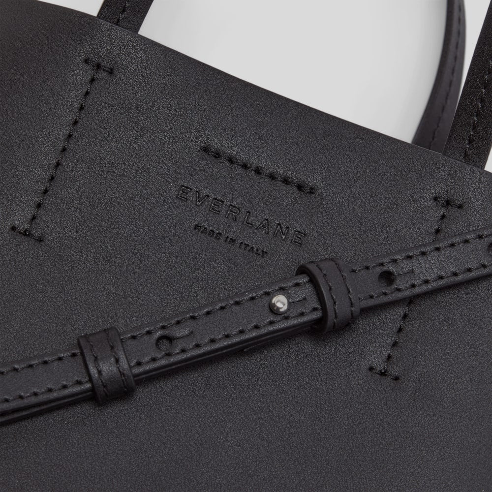 The Luxe Italian Leather Crossbody | Black