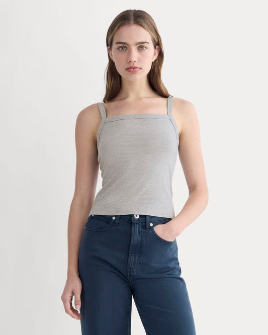 The Essential Square-Neck Tank | Heathered Grey