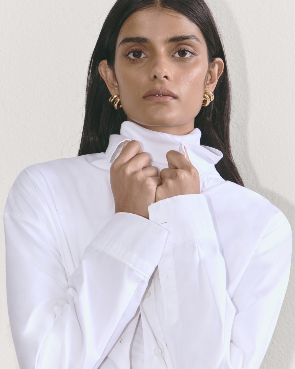 The Luxe Rib Turtleneck | White