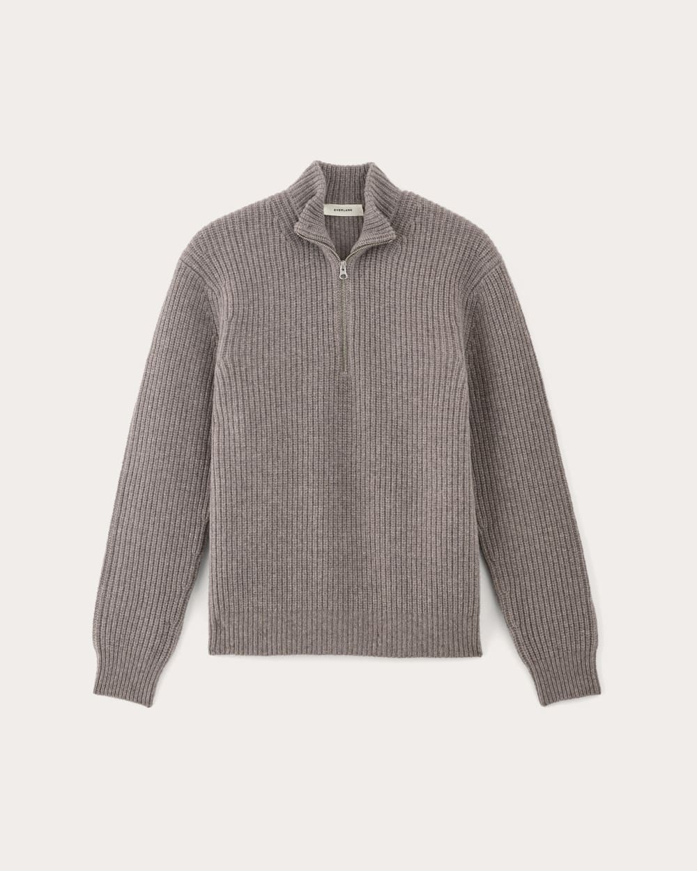 The Felted Merino Half-Zip Sweater | Taupe Melange