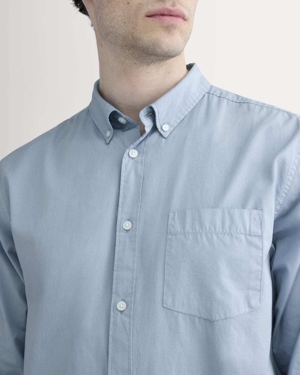The Washed Poplin Shirt | Soft Blue