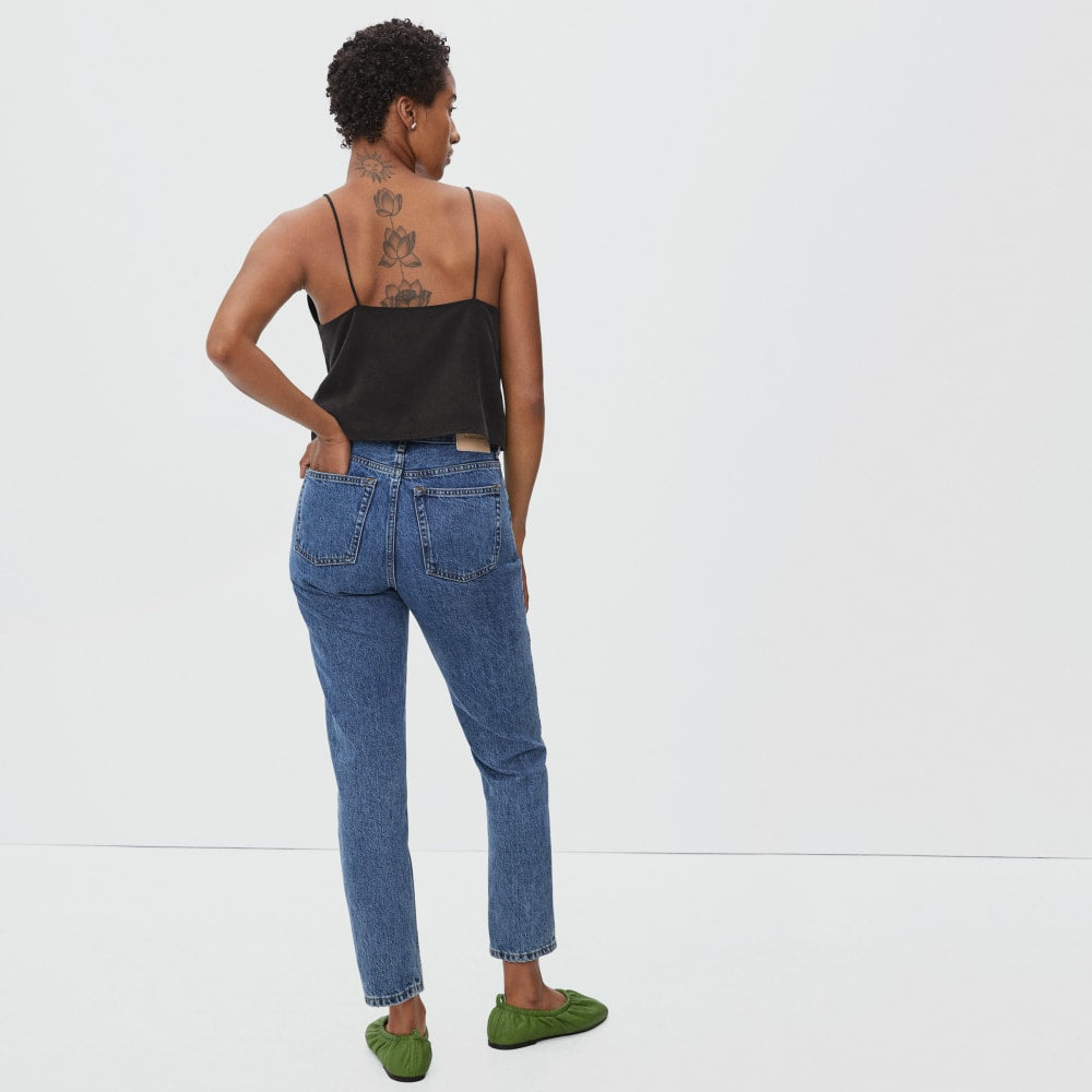 The Washable Silk Cropped Cami | Black