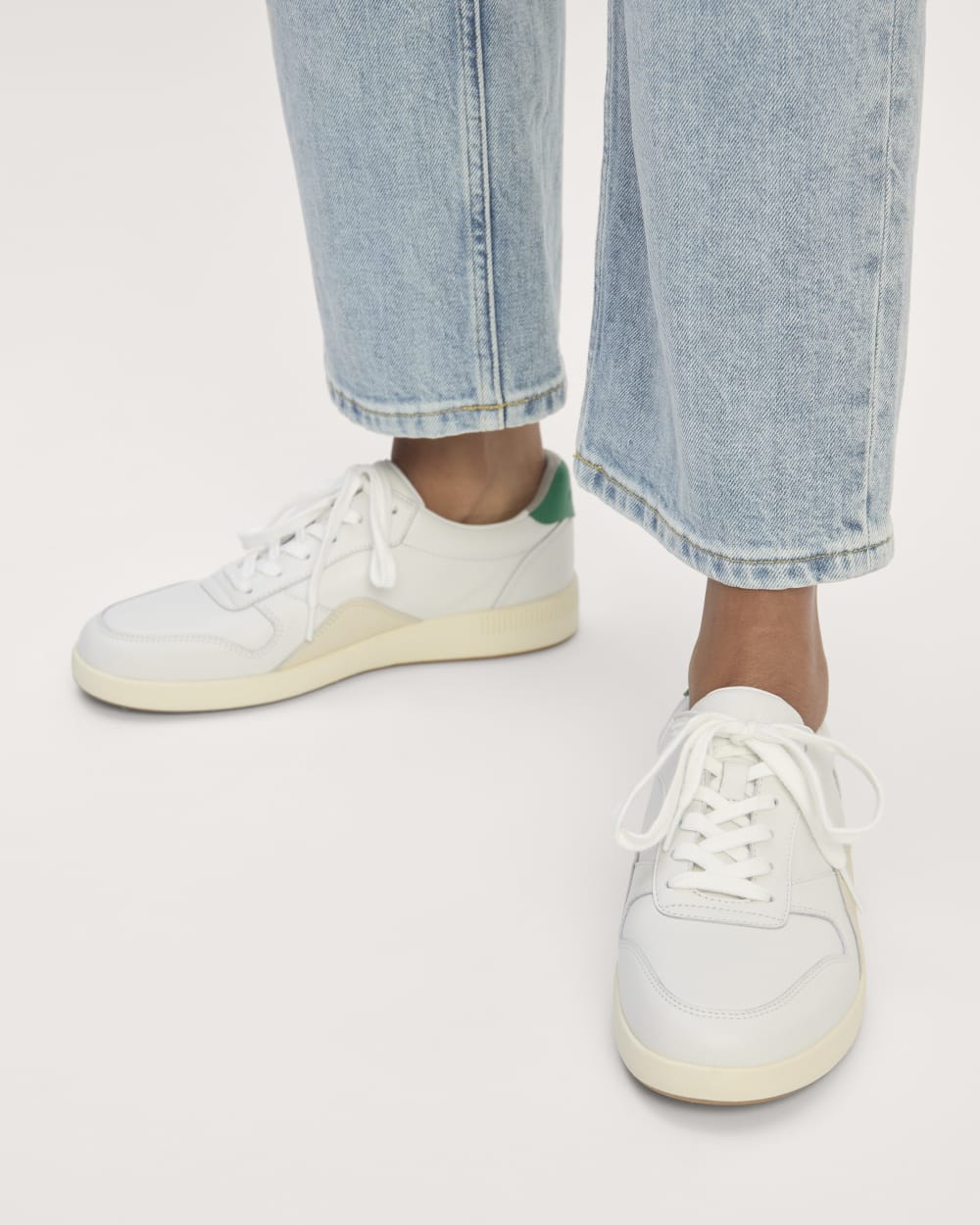 The Court Sneaker | White / Grass Green / Parchment