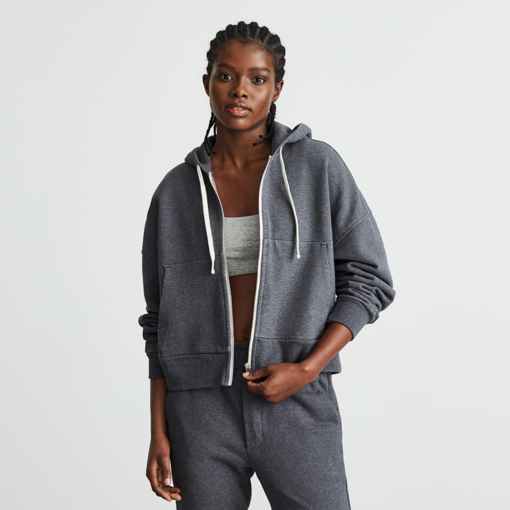 The Track Organic Cotton Hoodie | Dark Heather Grey