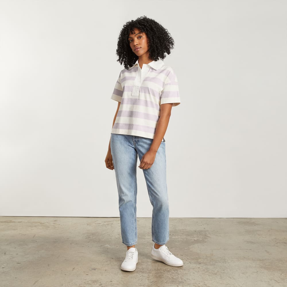 The Retro Jersey Polo | Pale Orchid / Canvas