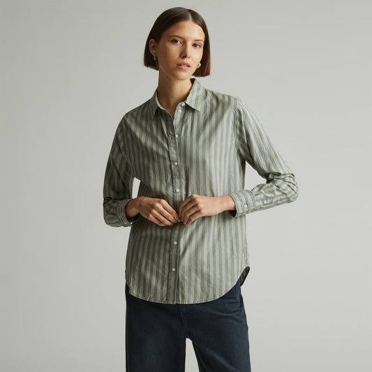 The Must-Have Shirt in Silky Cotton | Green Balsam / Seagrass
