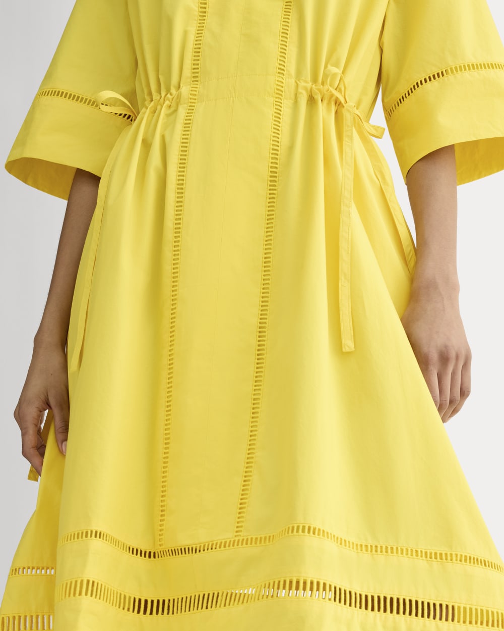 The Lace Trim Caftan Dress | High Visibility Yellow