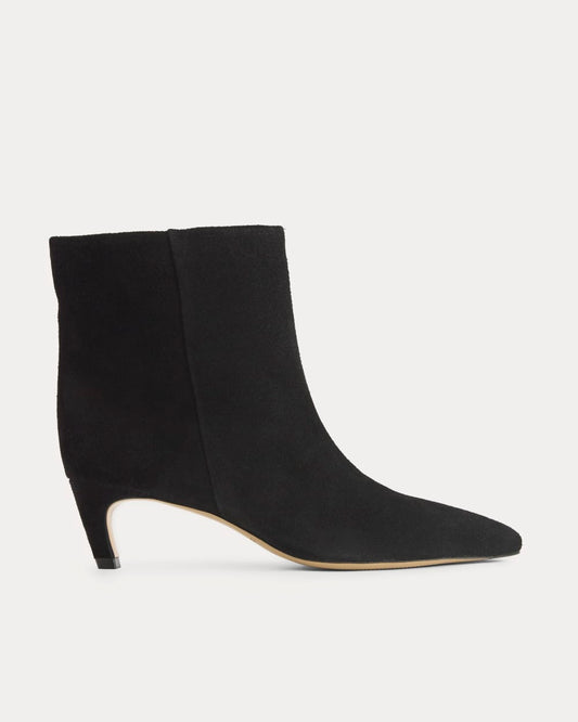 Studio Kitten Heel Bootie | Black Suede