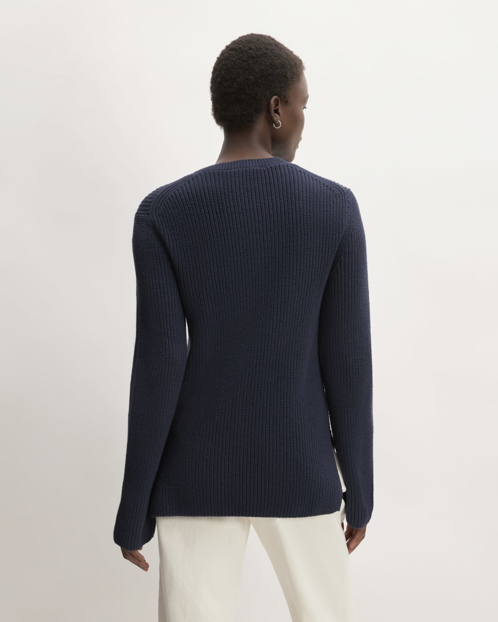 The Organic Cotton Slim Crew Sweater | Navy