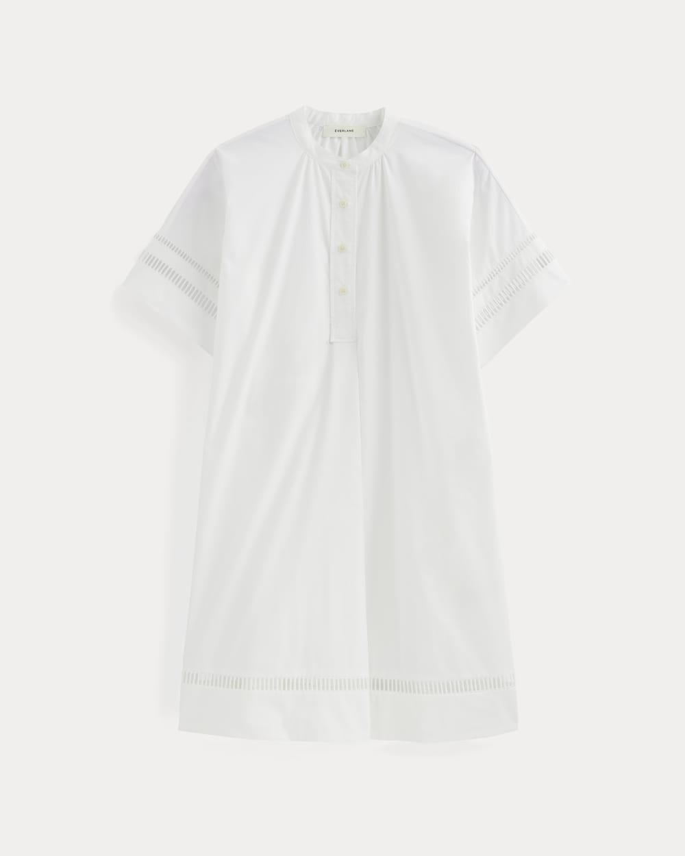 The Lace Trim Popover Dress | White