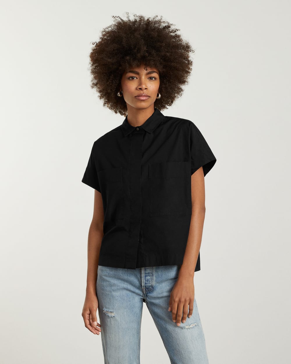 The Short-Sleeve Box Shirt | Black