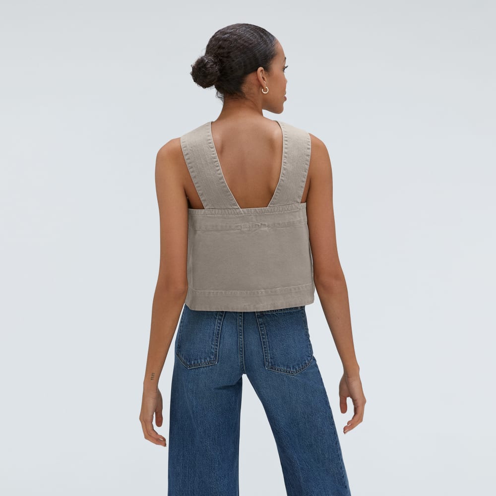 The Cross-Front Apron Top | Clay