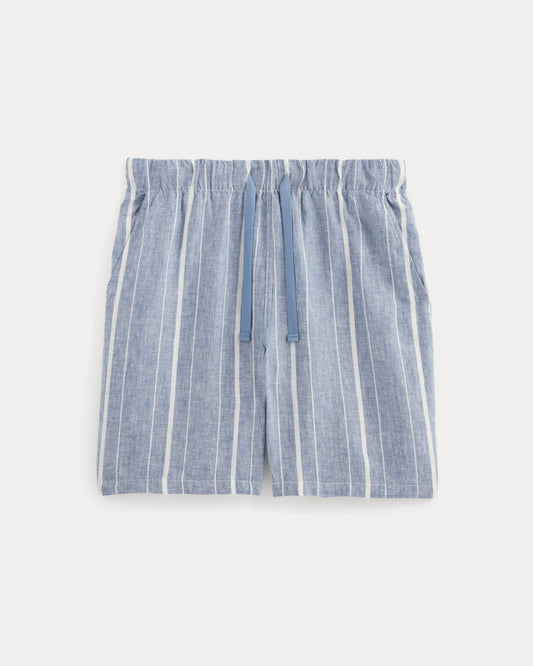 The Linen Easy Short | Dutch Blue / Bone