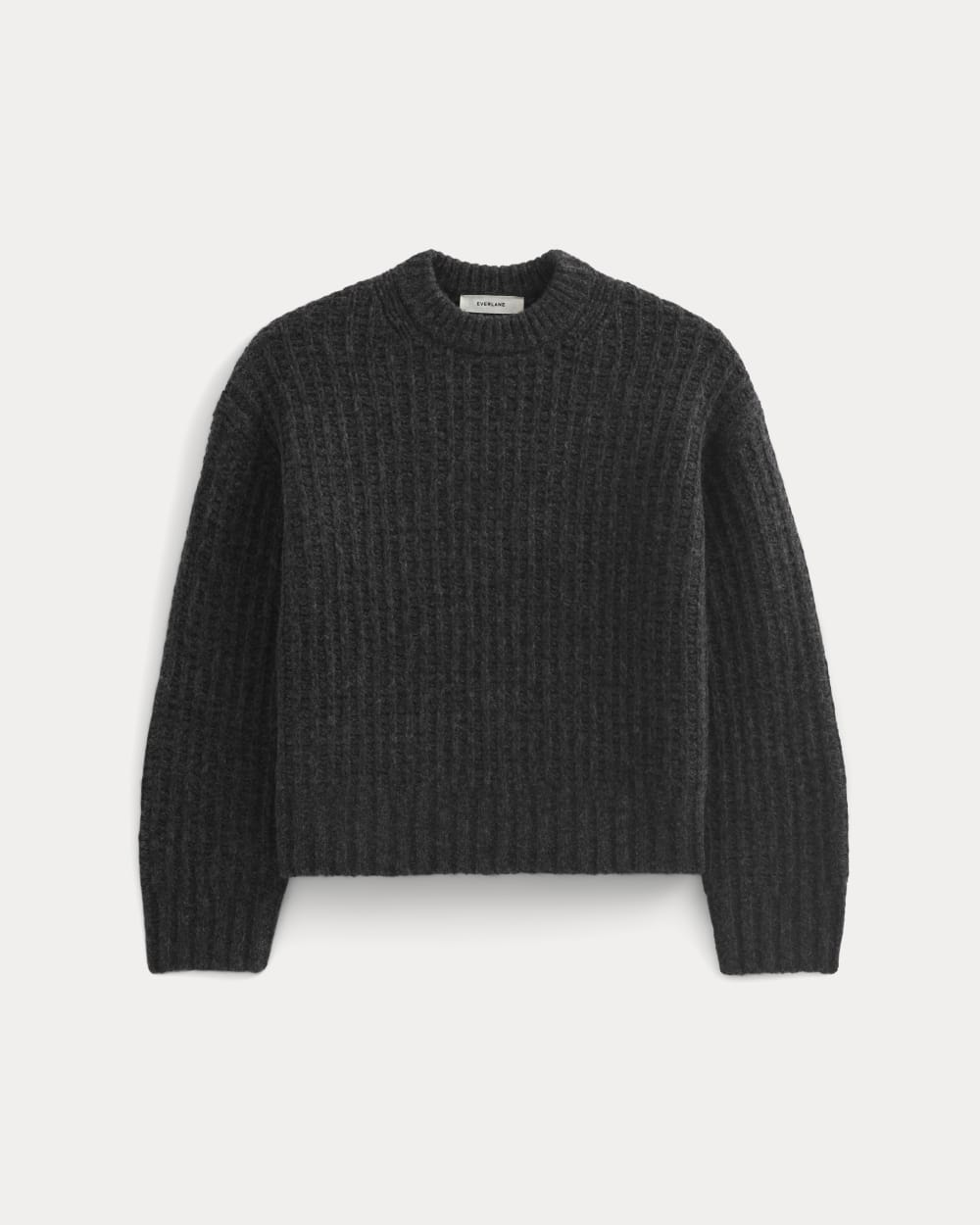 Waffle Sweater in Cloud | Heathered Soot