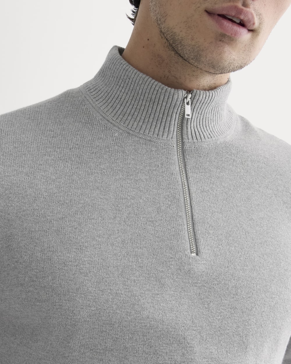 The No-Sweat Quarter-Zip |  Heathered Grey