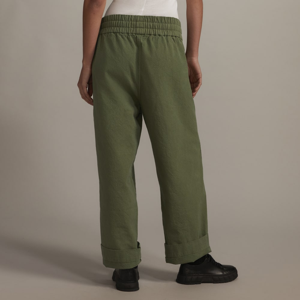 The Canvas Organic Cotton Pull-On Pant | Forest Green