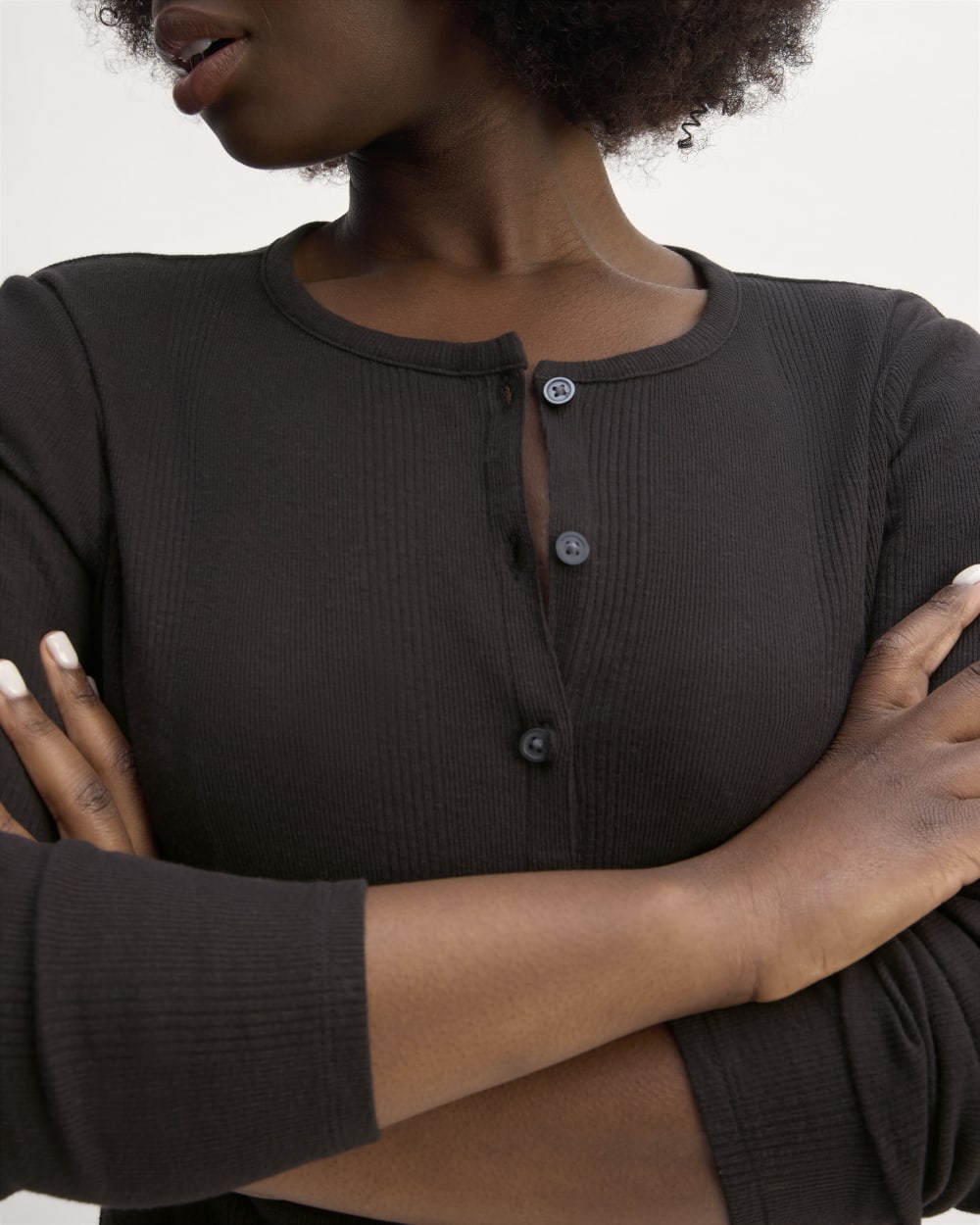 The Vintage Rib Cardigan | Black