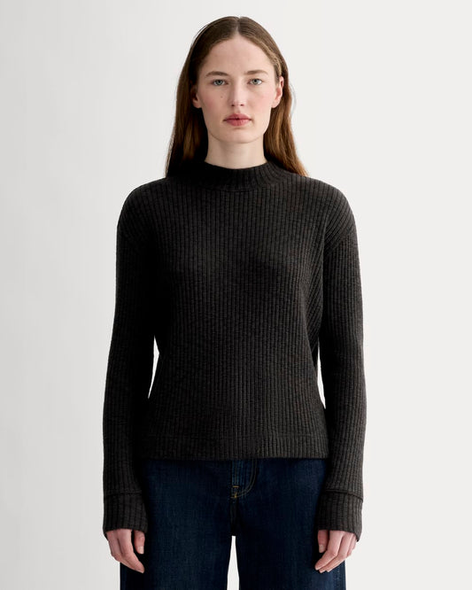 The Cozy Rib Funnel-Neck | Black