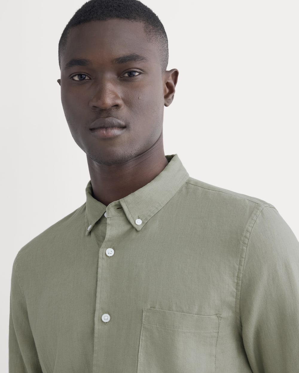 The Classic Shirt in Linen | Sage Green