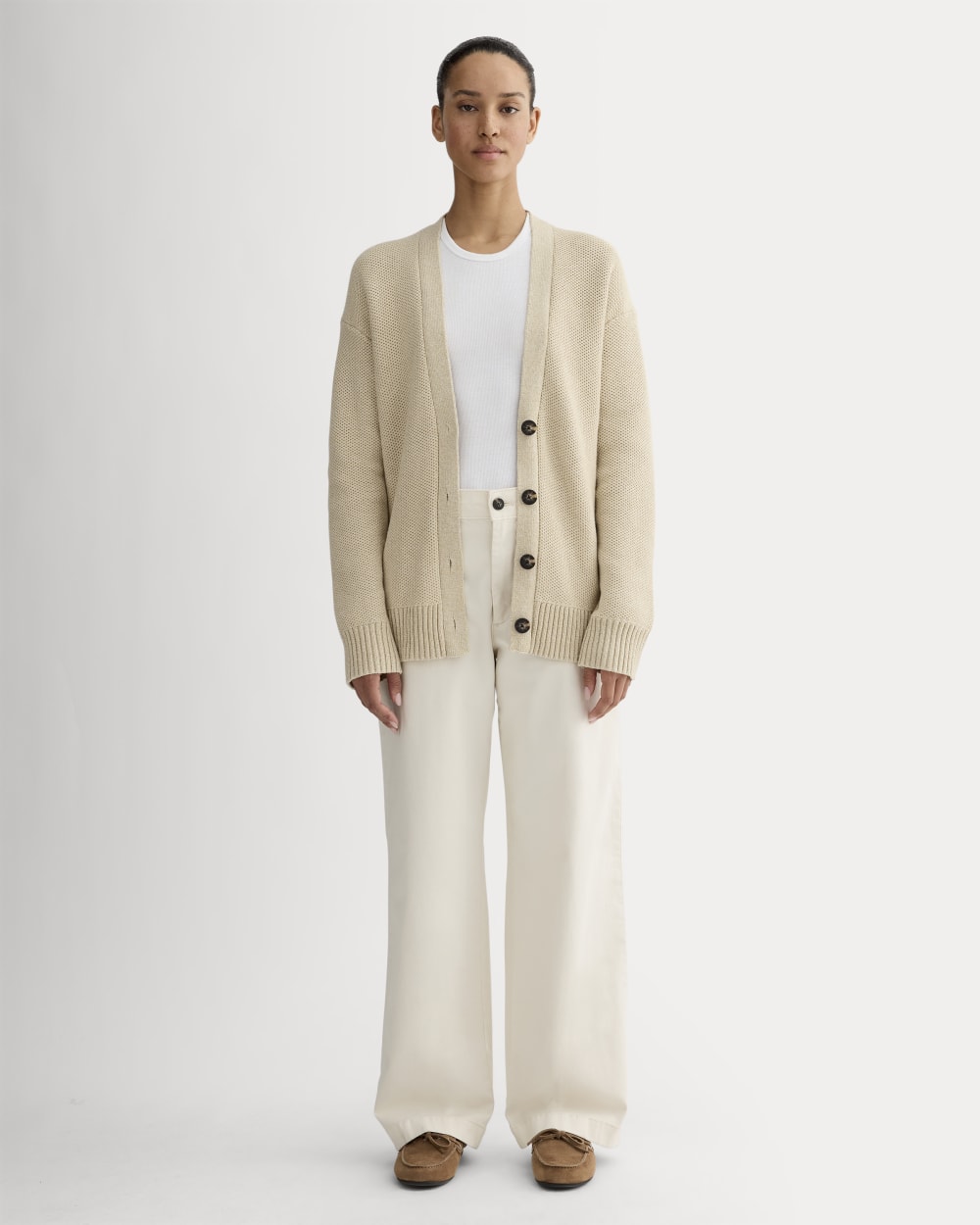 The Cotton Honeycomb Cardigan | Mojave Desert / Natural