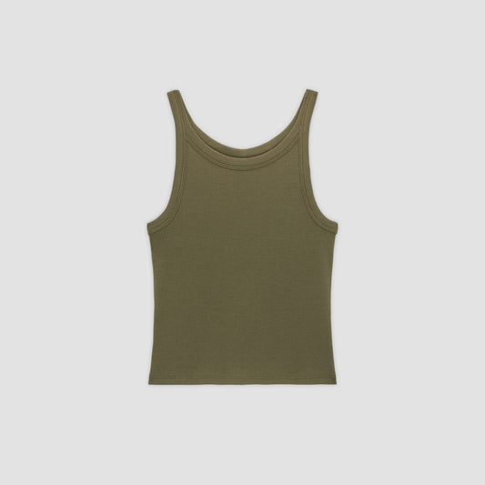 The Supima® Micro-Rib Cropped Tank | Kalamata