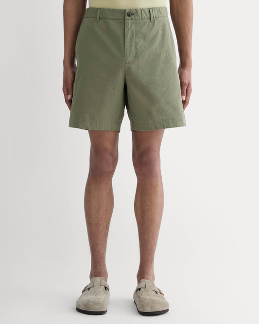 The Seersucker Short | Lichen Green