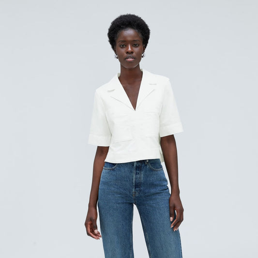 The Oxford Popover | White