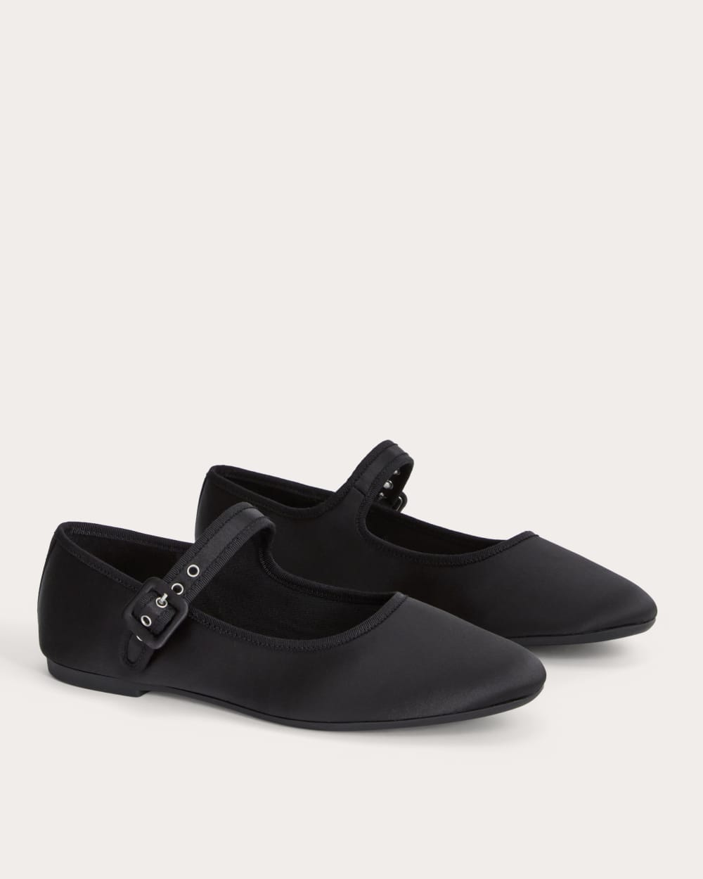 The Day Buckle Mary Jane | Black Satin