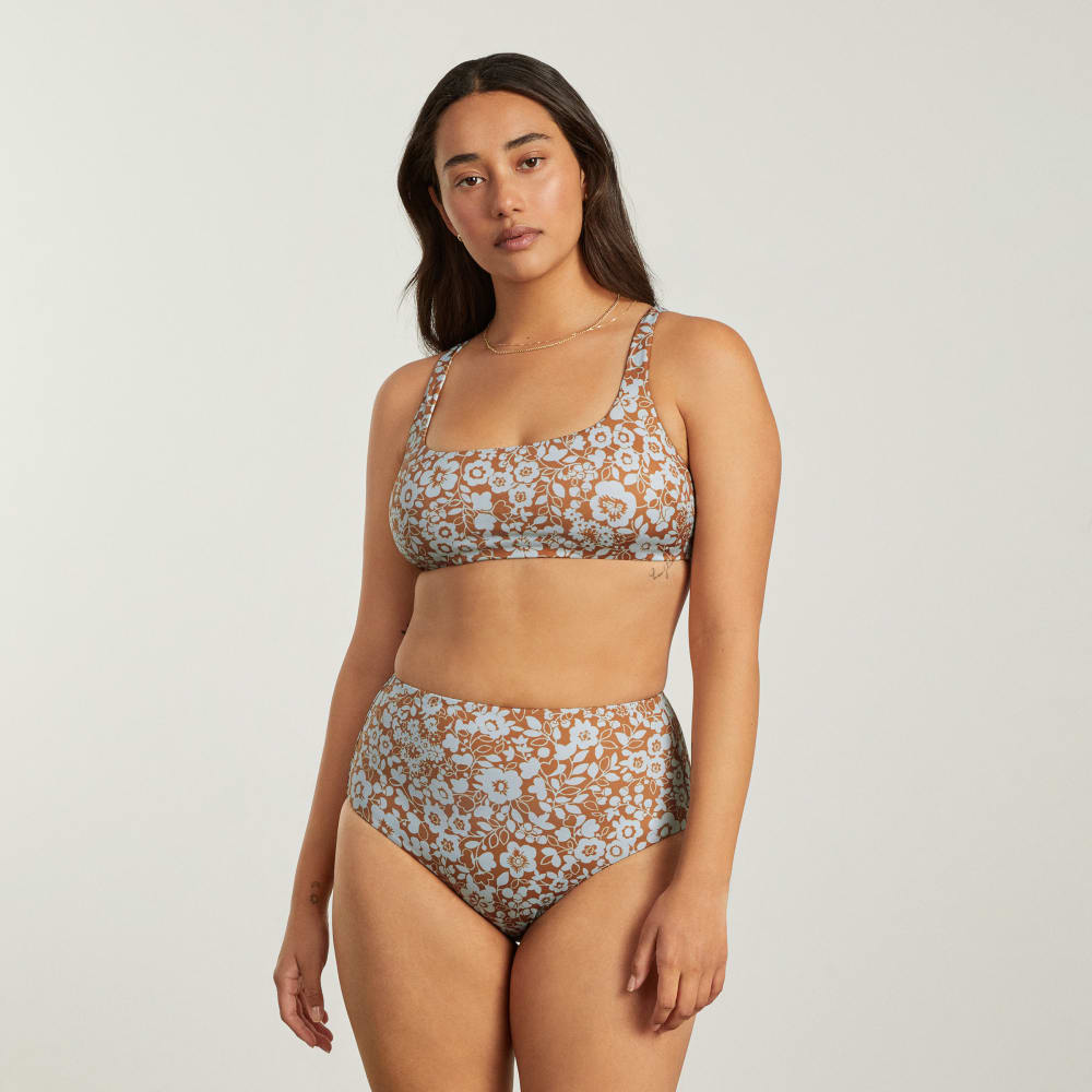 The Square-Neck Bikini Top | Honey Floral