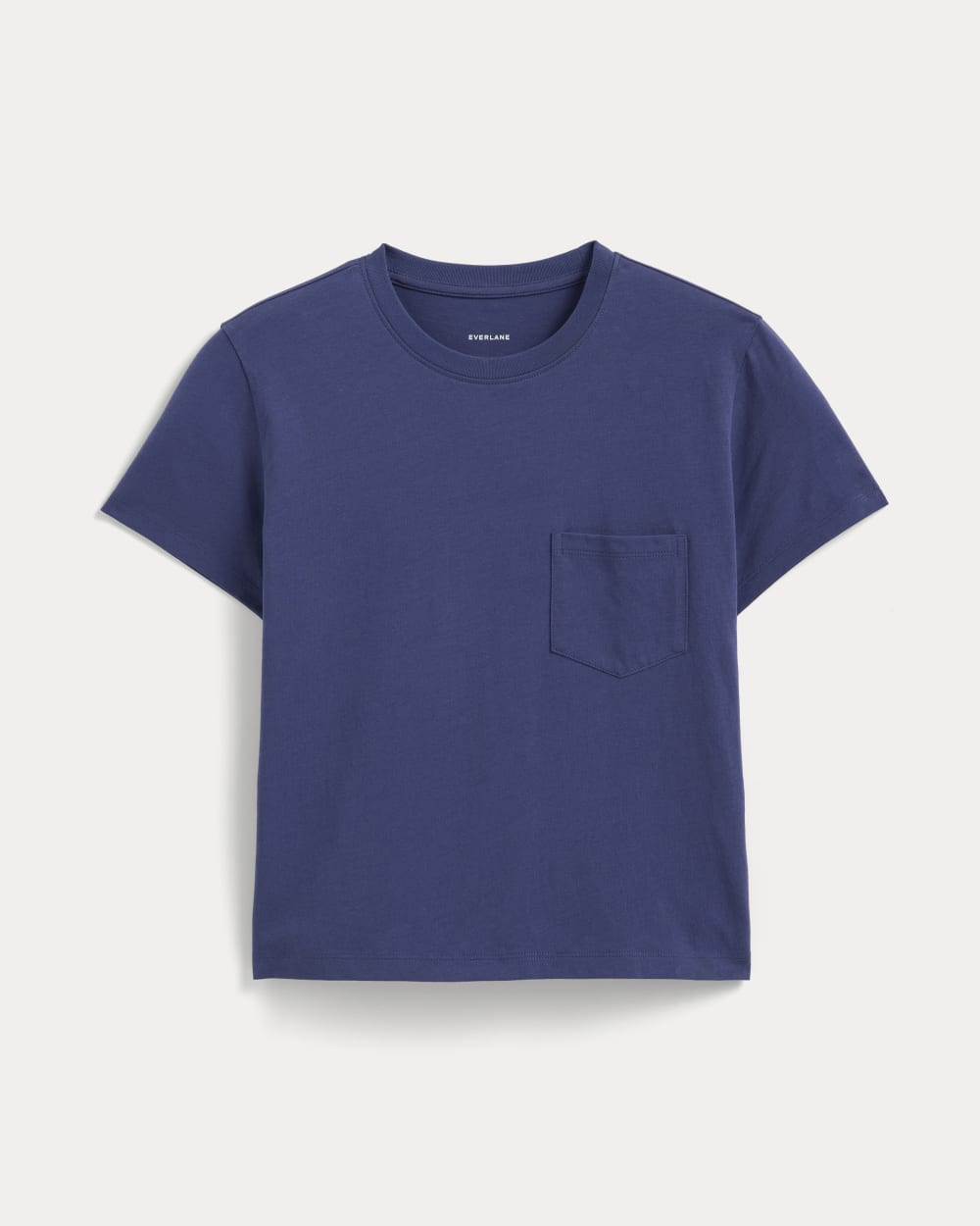 The Box-Cut Tee in Essential Cotton | Deep Cobalt | Pocket