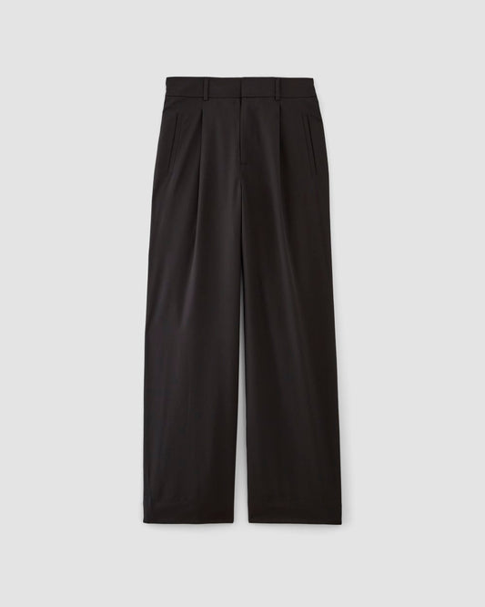 The Italian Wool Way-High® Drape Pant | Black