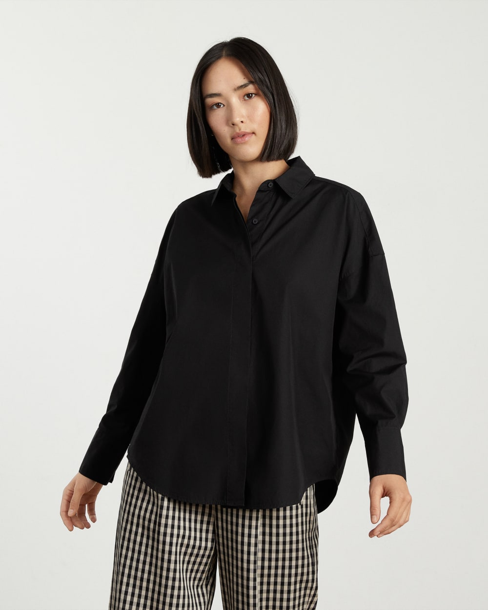 The Oversized Poplin Shirt | Black