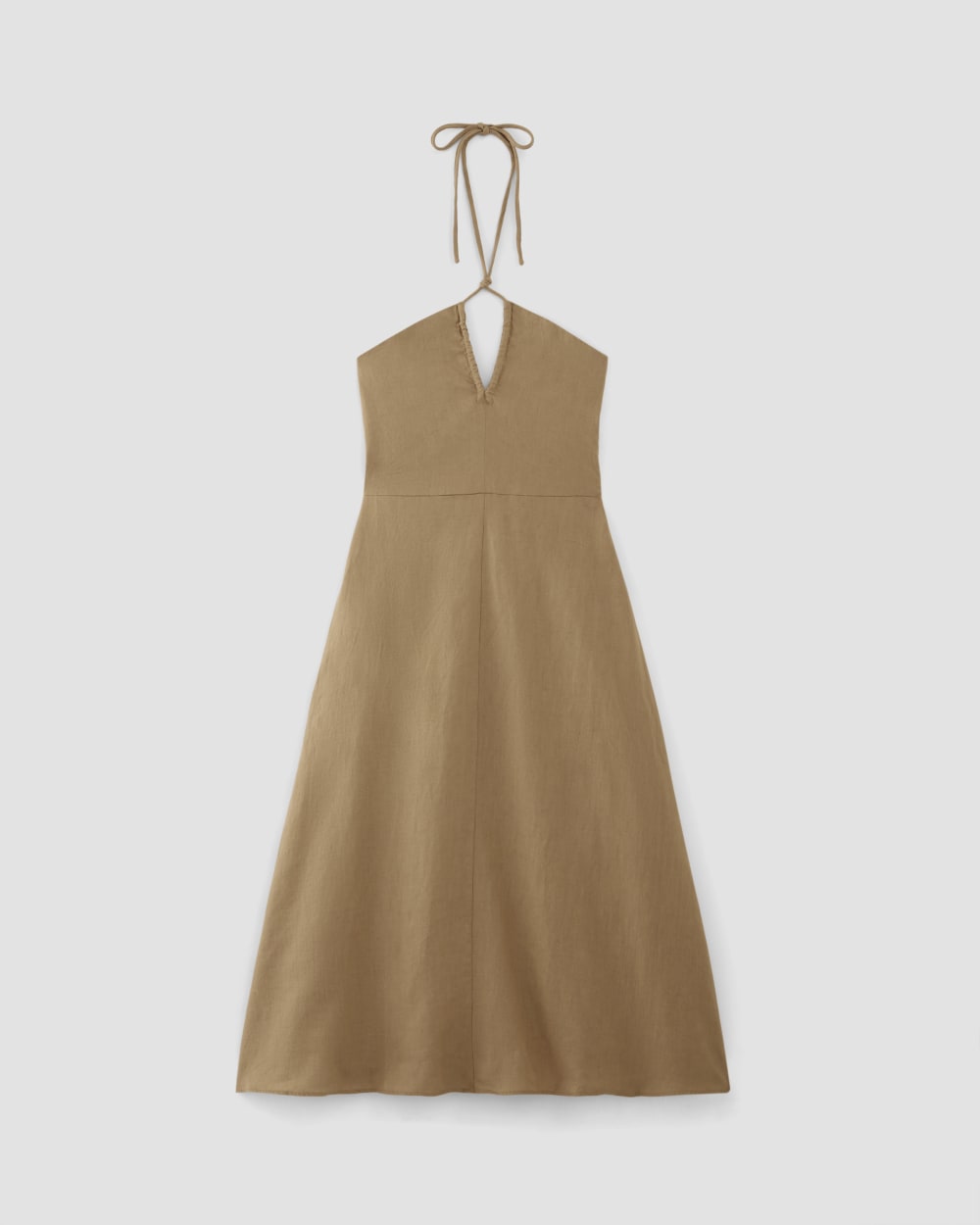The Linen Halter-Neck Dress | Tiger's Eye