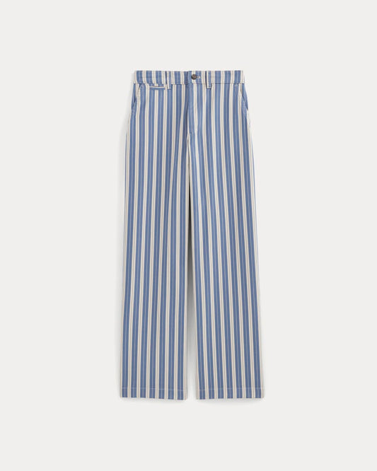 The Wide-Leg Chino | Dutch Blue / Natural