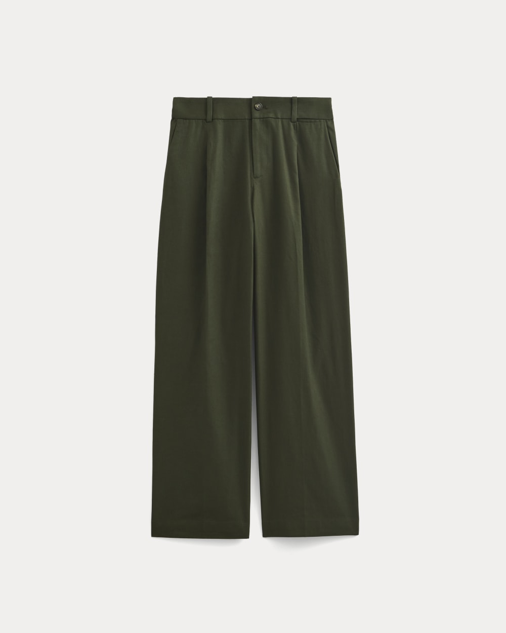 Wide-Leg Trouser in Buttersmooth | Dark Green | 32 Inseam