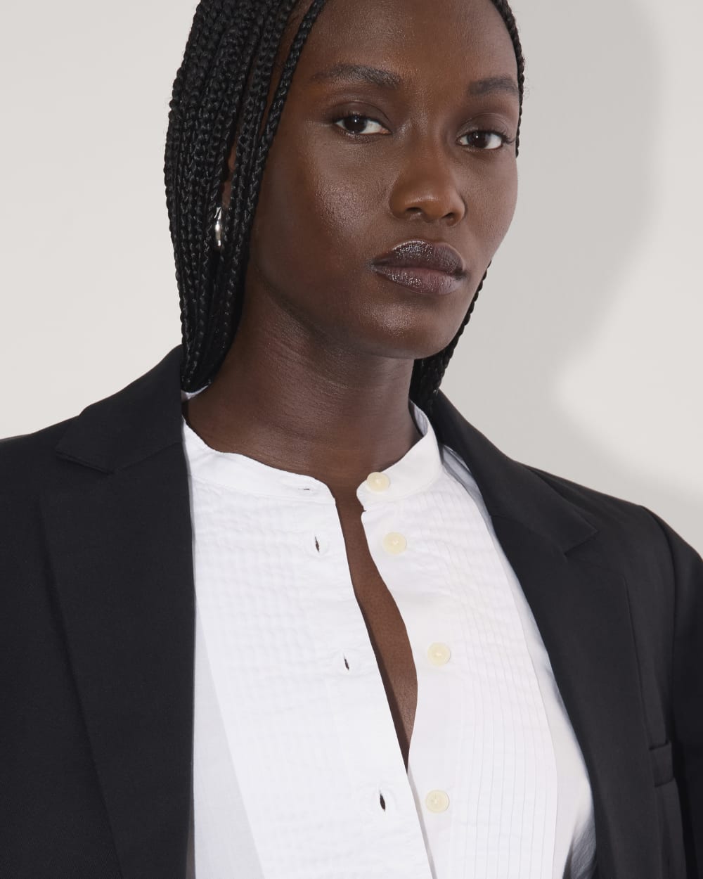 The Tuxedo Shirt in Silky Cotton | White