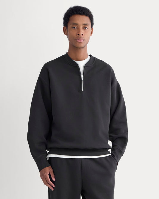 Luxe Fleece Half-Zip Pullover | Black