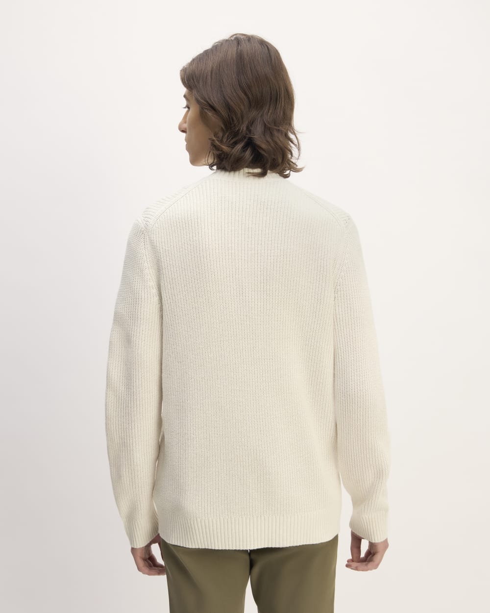 The No-Sweat Ribbed Crew | Heathered Canvas