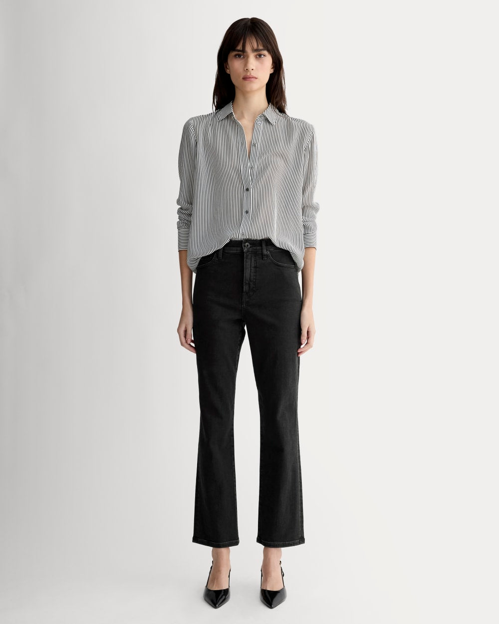 The High-Key Stovepipe Jean | Washed Black