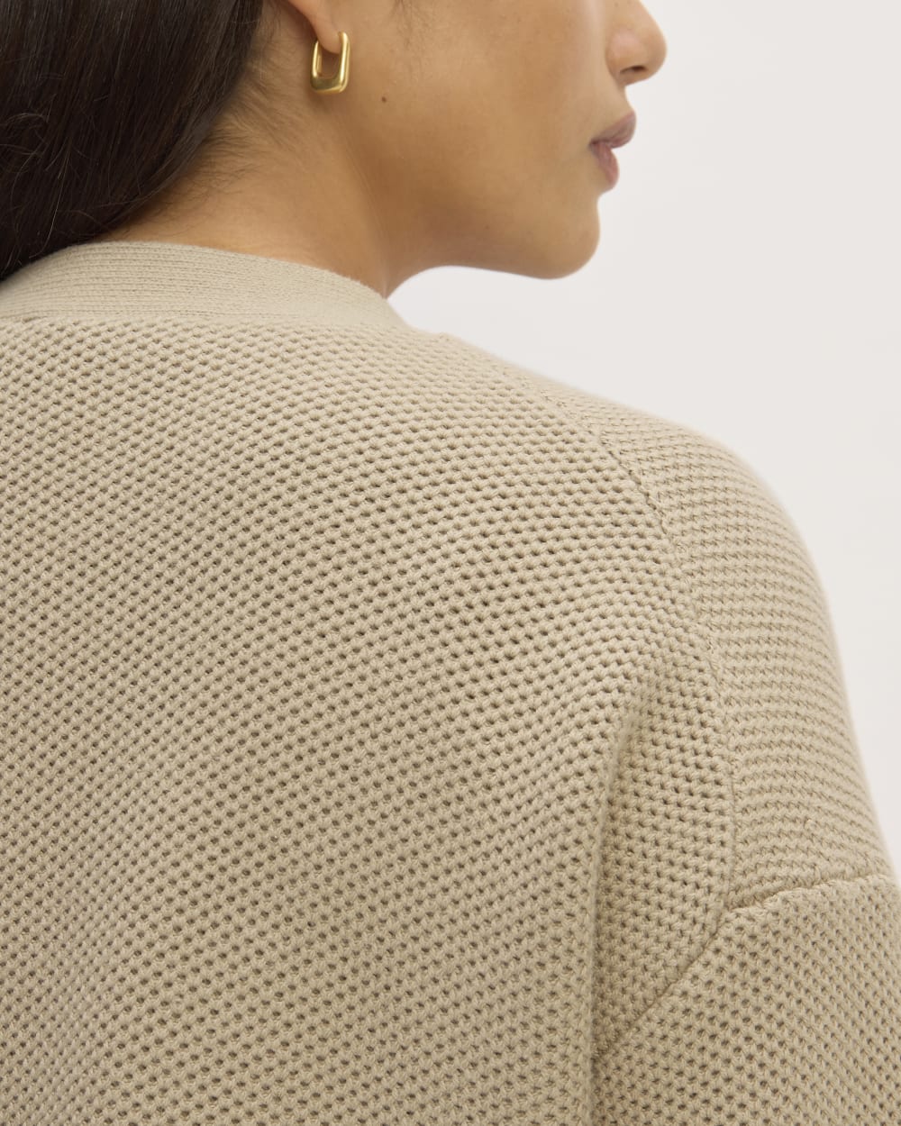 The Cotton Honeycomb Cardigan | Trench Coat Khaki