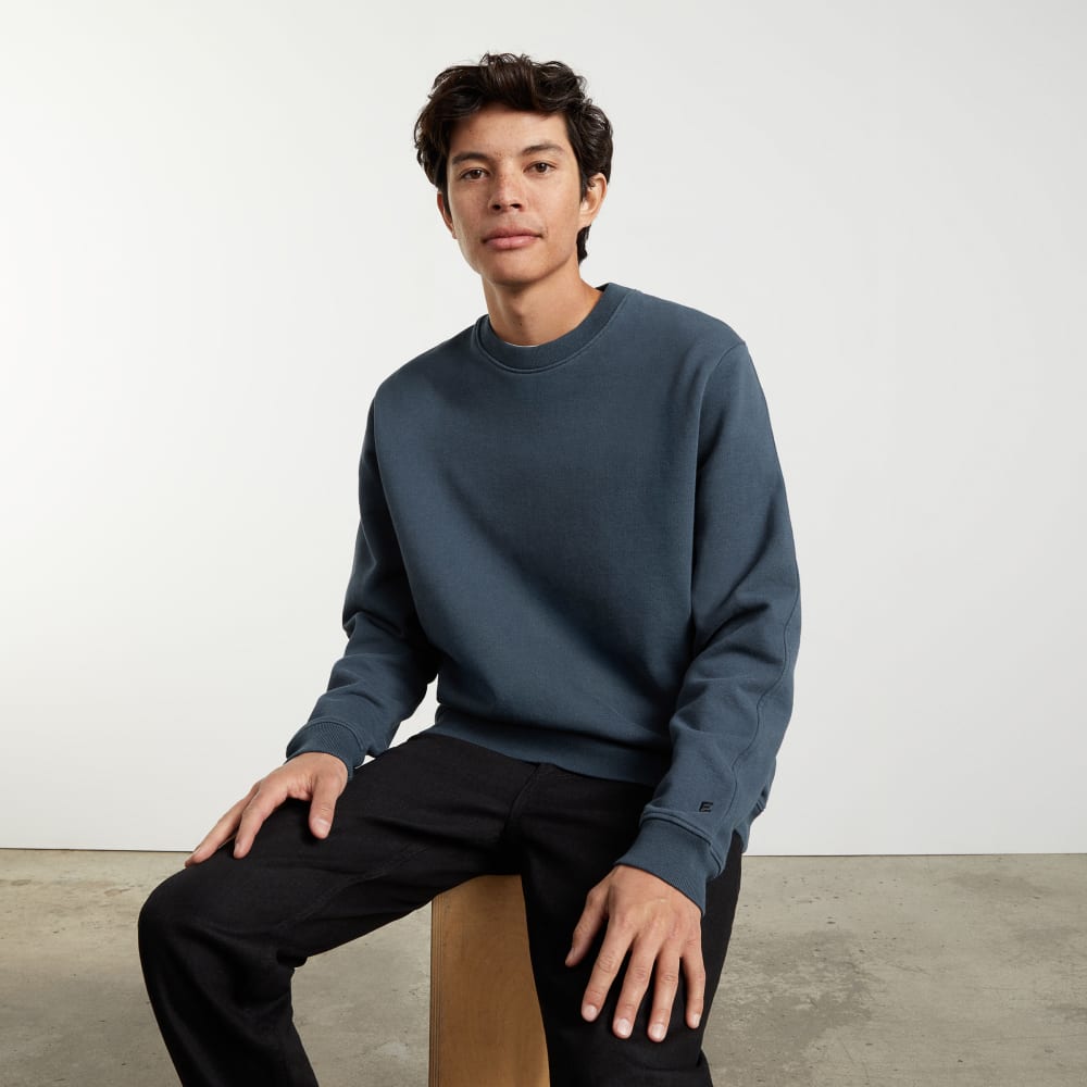 The Track Crewneck Sweatshirt | Kingfisher Blue