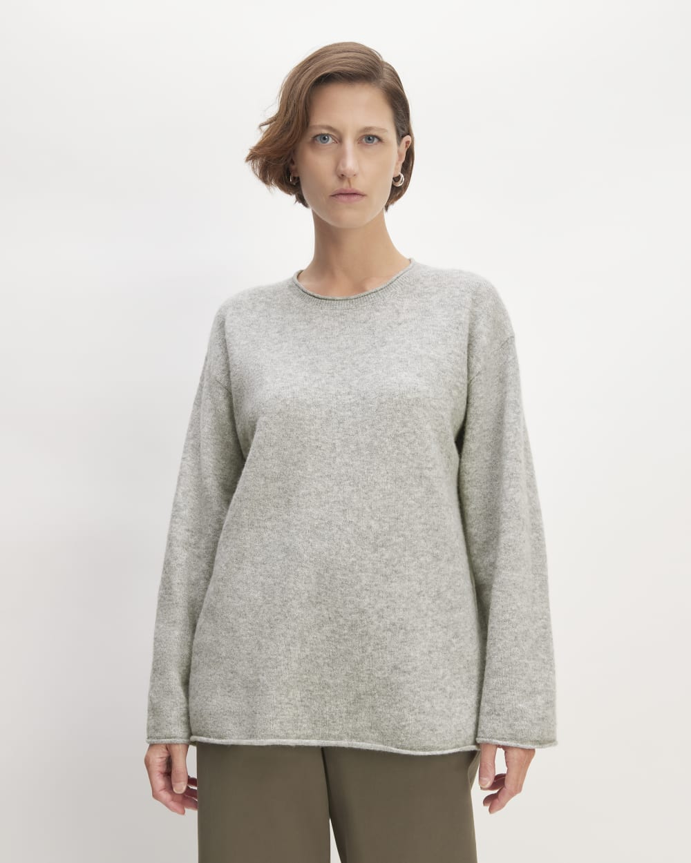 The Cozy-Stretch Crew | Heathered Grey