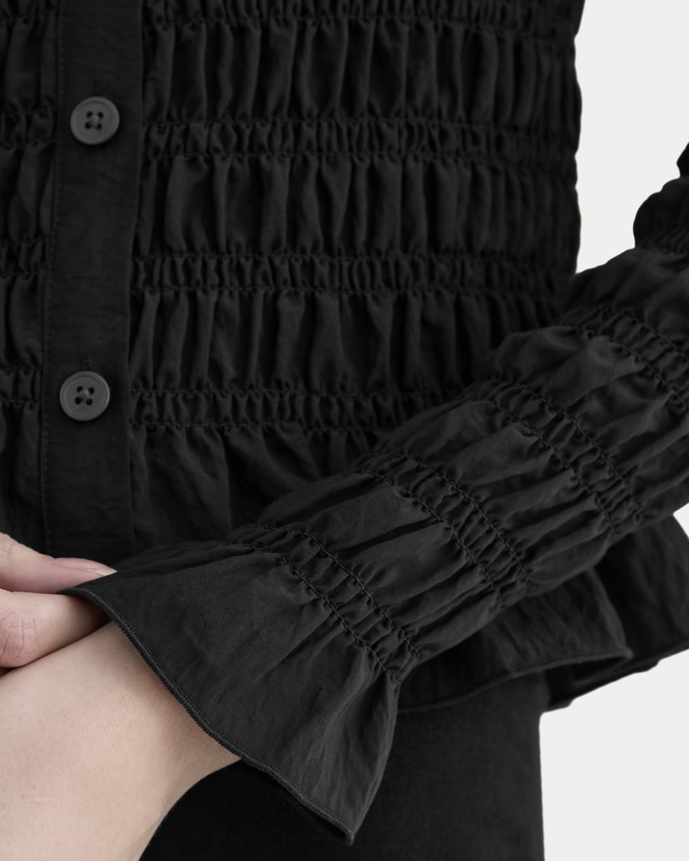 The Smocked Cardigan | Black