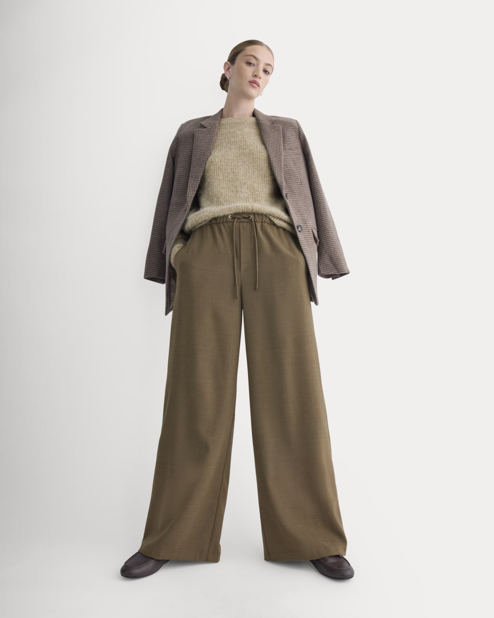 The Pull-On Trouser in Tailor Twill | Heathered Cocoa