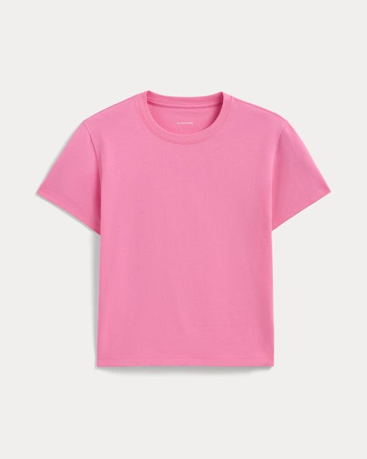 The Box-Cut Tee in Essential Cotton | Deep Pink  | No Pocket