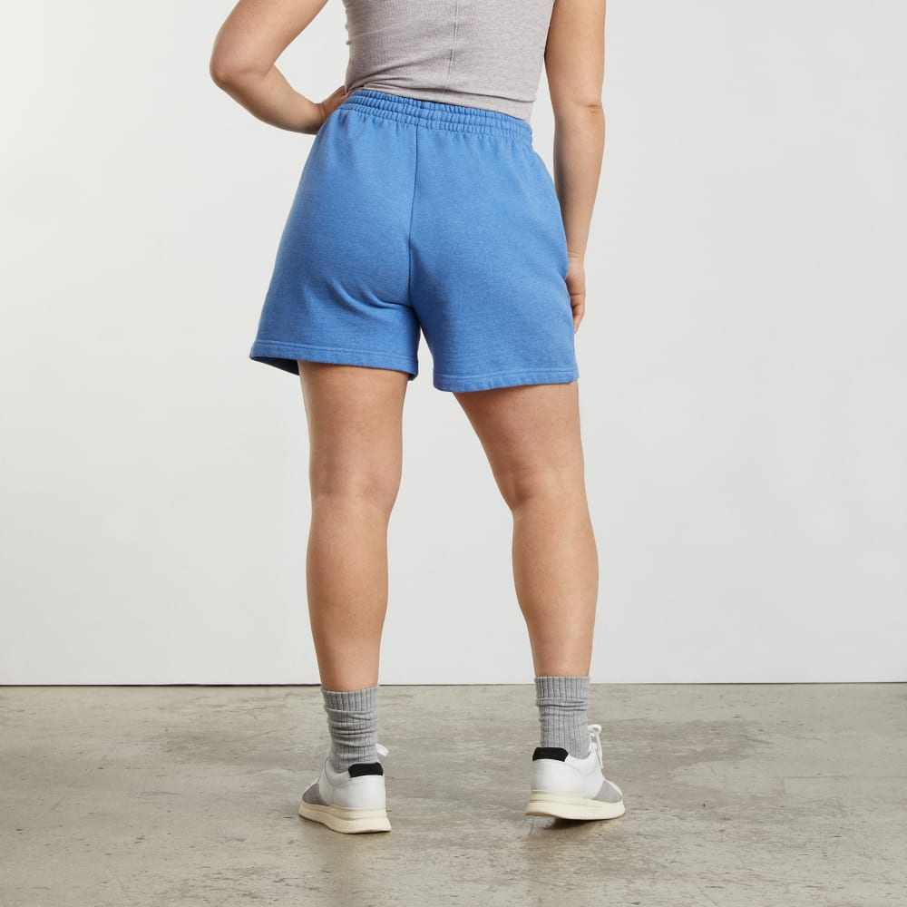The Track Long Sweatshort | Heathered Denim