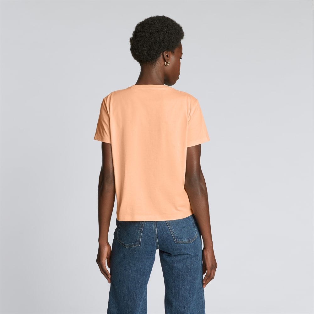 The Box-Cut Tee in Essential Cotton | Apricot | No Pocket