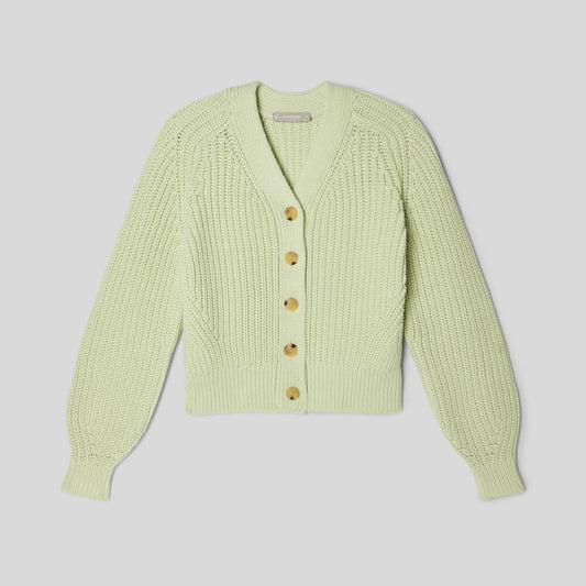 The Texture Cotton Cardigan | Seafoam Green