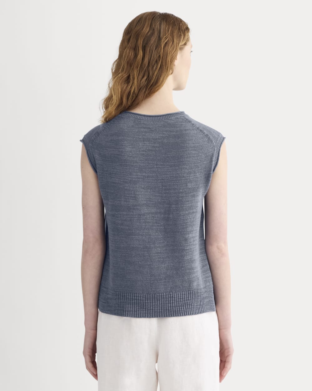 The Muscle Sweater in Cotton Linen | Indigo