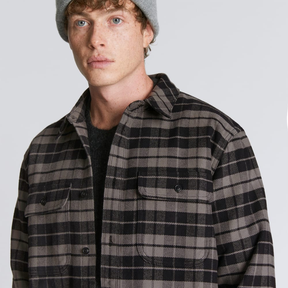 The Heavyweight Overshirt | Uniform | Pewter Plaid